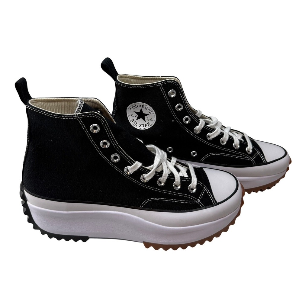 Converse Run Star Hike Hi Black White Gum Platform Sneakers 166800C Mens 10 New